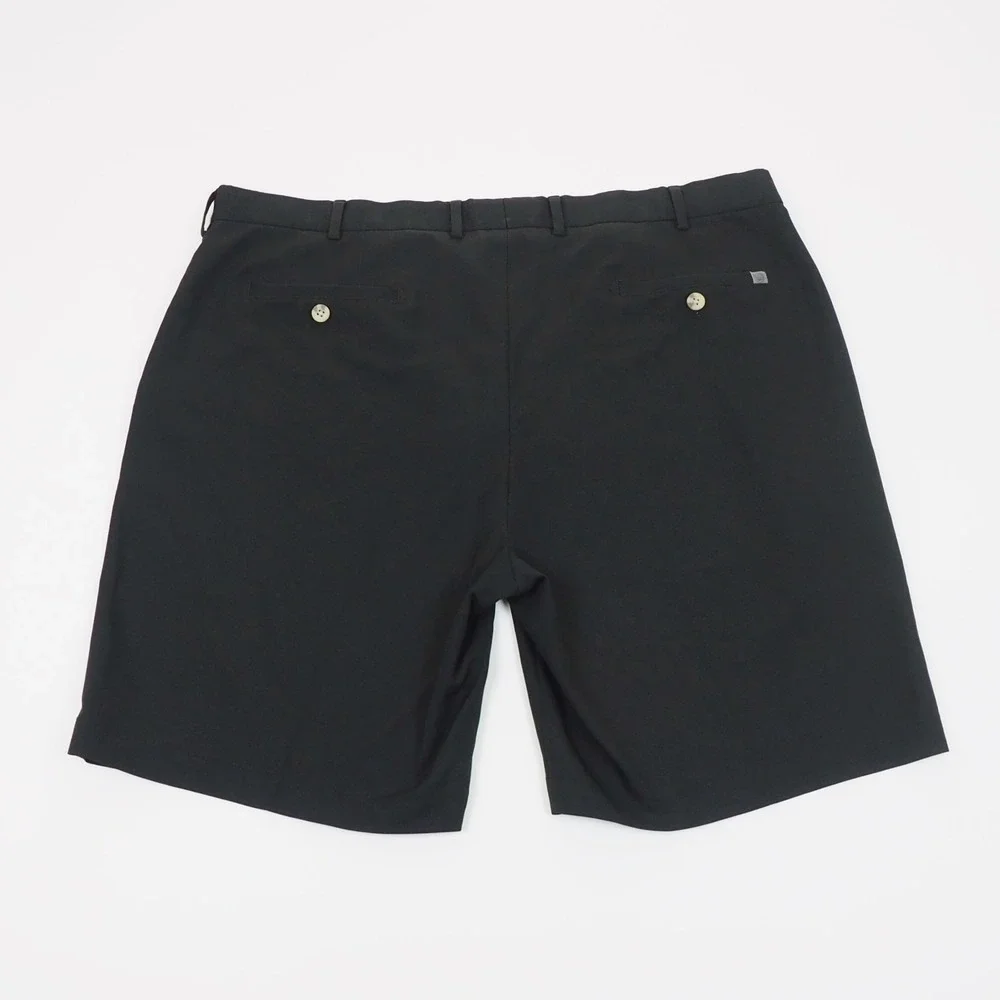 Peter Millar Performance Salem Golf Chino Shorts Mens 40 Black High Drape Tech